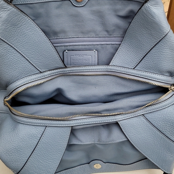 COACH Lexy Silver Chain Shoulder Bag Purse in Blue Cornflower F27594 - Picture 15 of 15